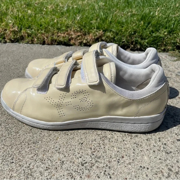 Rare⭐️ Adidas Y-3 YohjiYamamoto Patent Leather White Gold Sneakers Size 7.5